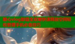 糖心vlog卸载全攻略快速释放空间轻松管理手机必备技巧