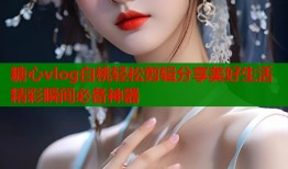 糖心vlog白桃轻松剪辑分享美好生活精彩瞬间必备神器