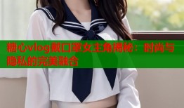 糖心vlog戴口罩女主角揭秘：时尚与隐私的完美融合
