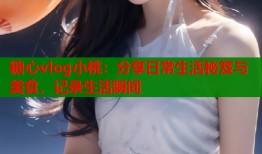 糖心vlog小桃：分享日常生活秘笈与美食，记录生活瞬间