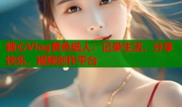 糖心Vlog黄色纸人：记录生活，分享快乐，视频创作平台