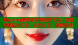 糖心vlog破解版苹果免费下载：快速视频配对交友，实名认证，美颜直播