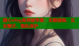 糖心vlog免费版苹果：无限视频、交友聊天、隐私保护
