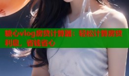 糖心vlog房贷计算器：轻松计算房贷利息，省钱省心