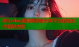糖心vlog短视频剪辑分享平台轻松创作精彩内容