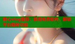 糖心vlog推荐：禁用免费软件，解锁平台隐秘功能