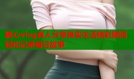 糖心vlog真人分享真实生活精彩瞬间轻松记录每日故事