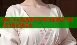 糖心vlog短视频平台每日更新热门视频边看边赚现金