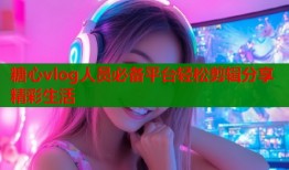 糖心vlog人员必备平台轻松剪辑分享精彩生活