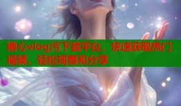糖心vlog污下载平台，快速获取热门视频，轻松观看和分享