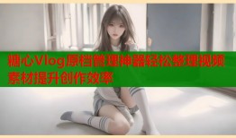糖心Vlog原档管理神器轻松整理视频素材提升创作效率