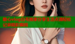 糖心vlog白毛独家分享生活点滴轻松记录精彩瞬间