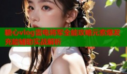 糖心vlog雷电将军全能攻略元素爆发充能辅助实战解析