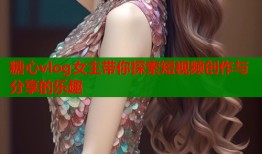 糖心vlog女主带你探索短视频创作与分享的乐趣