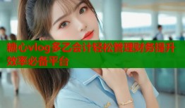 糖心vlog多乙会计轻松管理财务提升效率必备平台