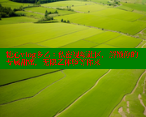 糖心vlog多乙：私密视频社区，解锁你的专属甜蜜，无限乙体验等你来