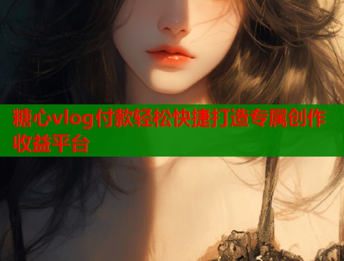 糖心vlog付款轻松快捷打造专属创作收益平台